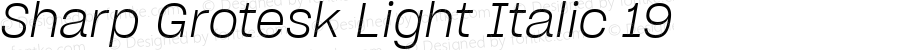 Sharp Grotesk Light Italic 19