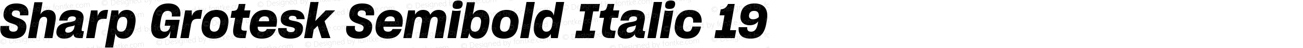 Sharp Grotesk Semibold Italic 19