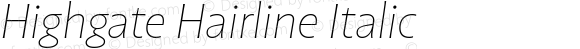 Highgate Hairline Italic