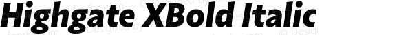 Highgate XBold Italic