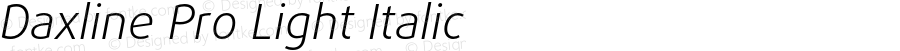 Daxline Pro Light Italic