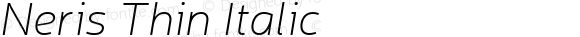 Neris Thin Italic