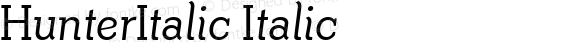 HunterItalic Italic