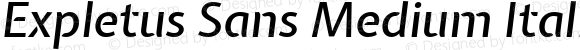 Expletus Sans Medium Italic