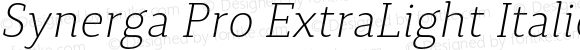 Synerga Pro ExtraLight Italic