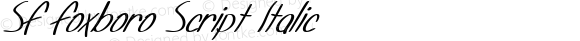 SF Foxboro Script Italic