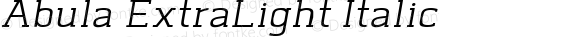 Abula ExtraLight Italic