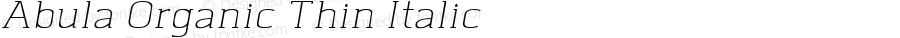 Abula Organic Thin Italic