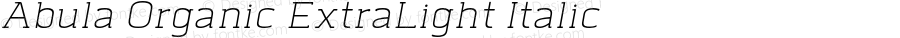 AbulaOrganic-ExtraLightItalic