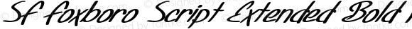 SF Foxboro Script Extended Bold Italic