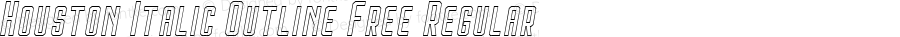 Houston Italic Outline Free