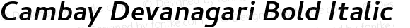 Cambay Devanagari Bold Italic