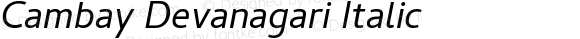 Cambay Devanagari Italic