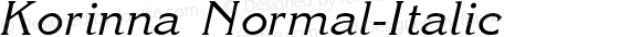 Korinna Normal-Italic