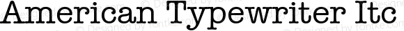 American Typewriter Itc T OT Medium OTF 1.001;PS 1.05;Core 1.0.27;makeotf.lib(1.11)