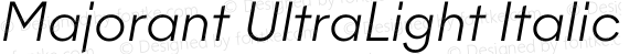 Majorant UltraLight Italic