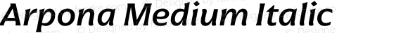 Arpona Medium Italic
