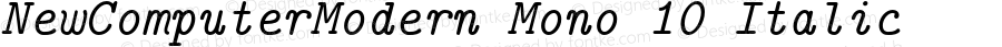 NewCMMono10-Italic