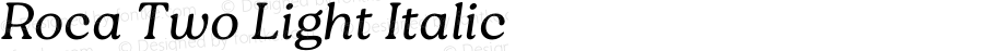 Roca Two Light Italic