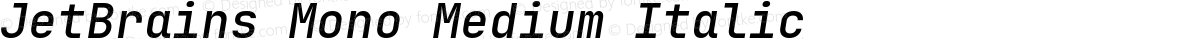 JetBrains Mono Medium Italic