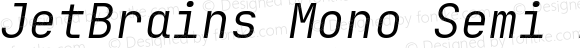 JetBrains Mono Semi Light Italic