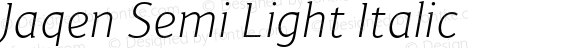 Jaqen Semi Light Italic
