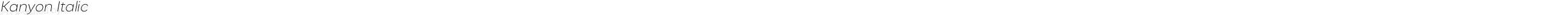 Kanyon Italic