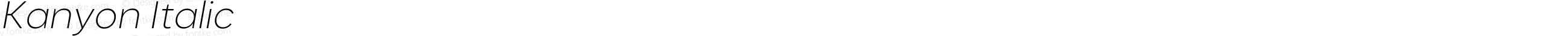 Kanyon Italic