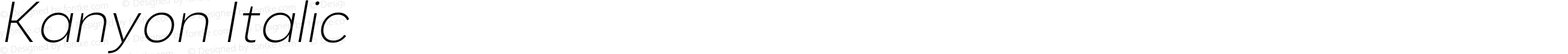 Kanyon Italic
