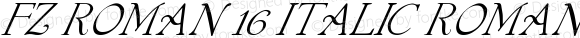 FZ ROMAN 16 ITALIC