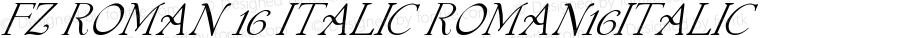 FZ ROMAN 16 ITALIC