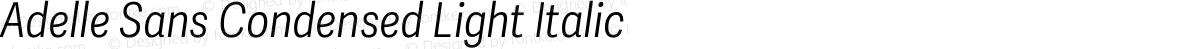 Adelle Sans Condensed Light Italic