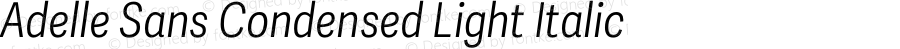 Adelle Sans Cnd Light Italic