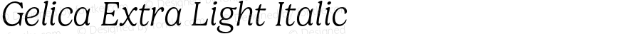 Gelica Extra Light Italic