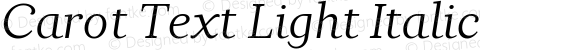 Carot Text Light Italic