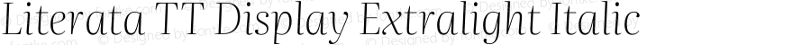 Literata TT Display Extralight Italic