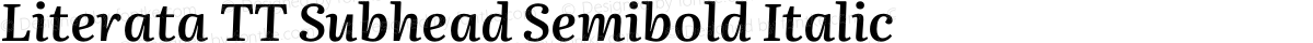 Literata TT Subhead Semibold Italic