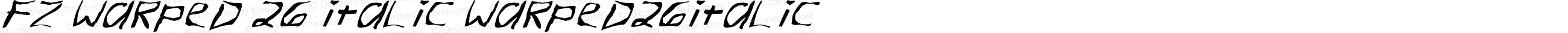 FZ WARPED 26 ITALIC WARPED26ITALIC