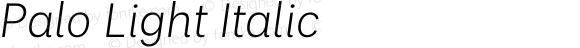 Palo Light Italic