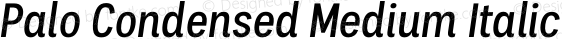 Palo Condensed Medium Italic