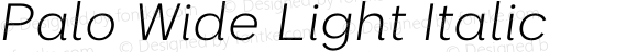 Palo Wide Light Italic