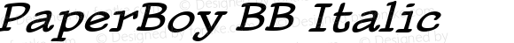 PaperBoy BB Italic