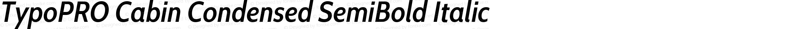 TypoPRO Cabin Condensed SemiBold Italic