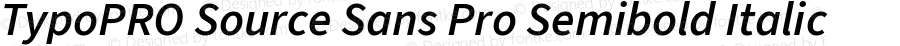 TypoPRO Source Sans 3 Semibold Italic