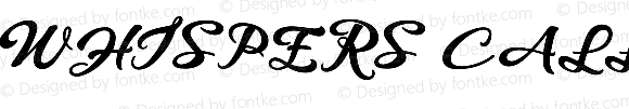WHISPERS CALLIGRAPHY_DEMO_essential_BOLD Regular