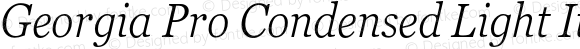 Georgia Pro Condensed Light Italic