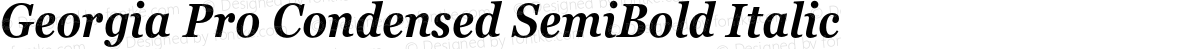 Georgia Pro Condensed SemiBold Italic