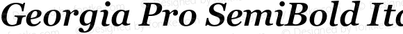 Georgia Pro SemiBold Italic