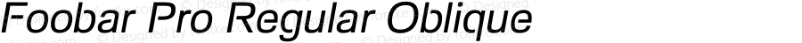 Foobar Pro Regular Oblique