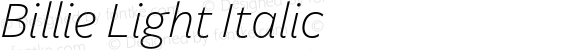 Billie Light Italic